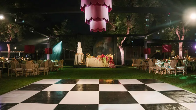 Wedding dance floor at Colorado River State Historic Park in Yuma, Arizona